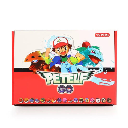 12Pcs/Set Pokemon OPP Bagged Pokeball Pikachu Action Figure Game Pocket Monster Genie Ball Model Anime Cartoon Dolls Toy Gifts