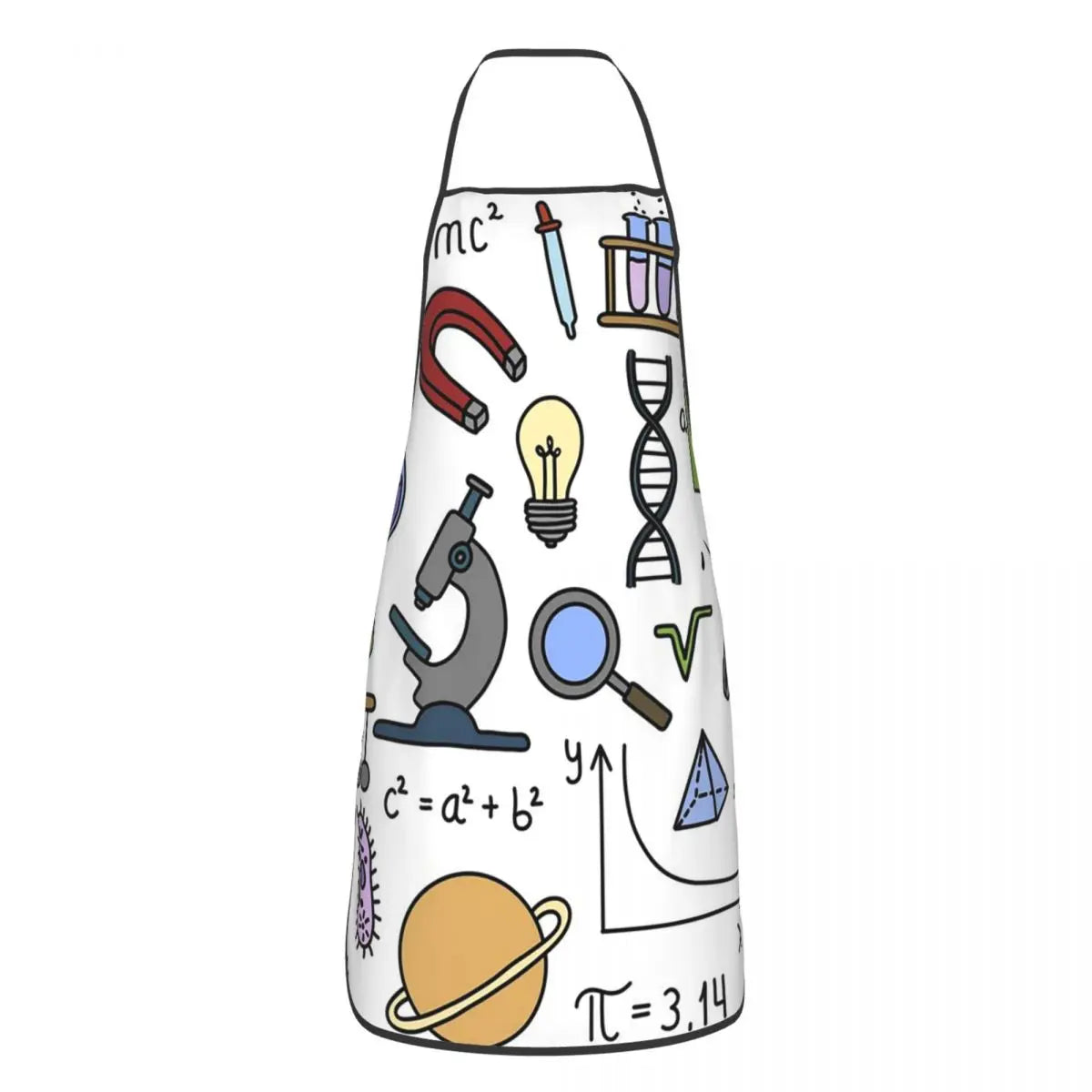 STEM Icons Science Math And Technology Teacher Aprons Chef Cooking Tablier Bib Kitchen Cleaning Pinafore for Women Men Painting