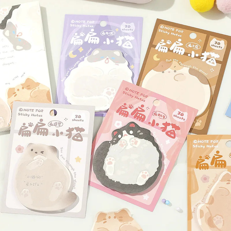 Korean Stationery Kawaii Cartoon Cat Sticky Memo Post Pad Marker It Note Planner Stickers Cute Office Supplies School Supplies