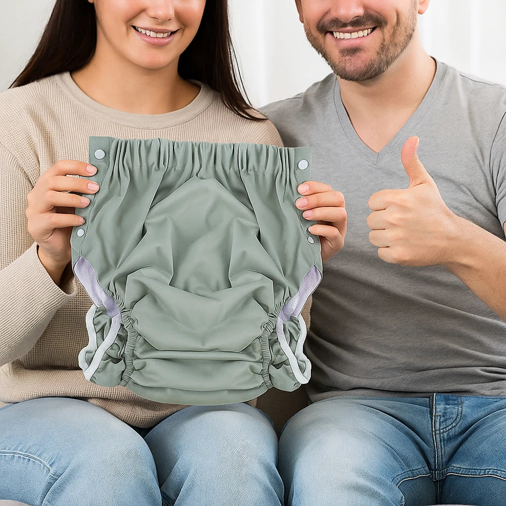 1pc Cooling Liner Reusable Underwear Washable Reusable Cloth Nappies Inner Opening Design Adult Cloth Diapers for Summer