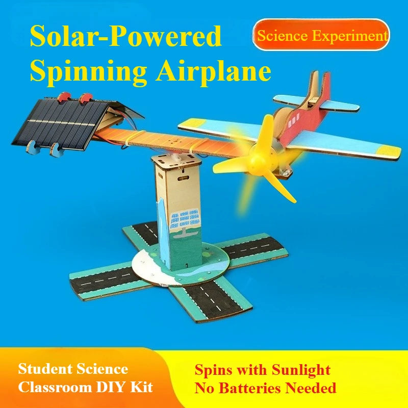 DIY Spinning Airplane Kit Solar Powered Flying Toy for Kids Hands on Science Experiment STEM Project Solar Energy Teaching