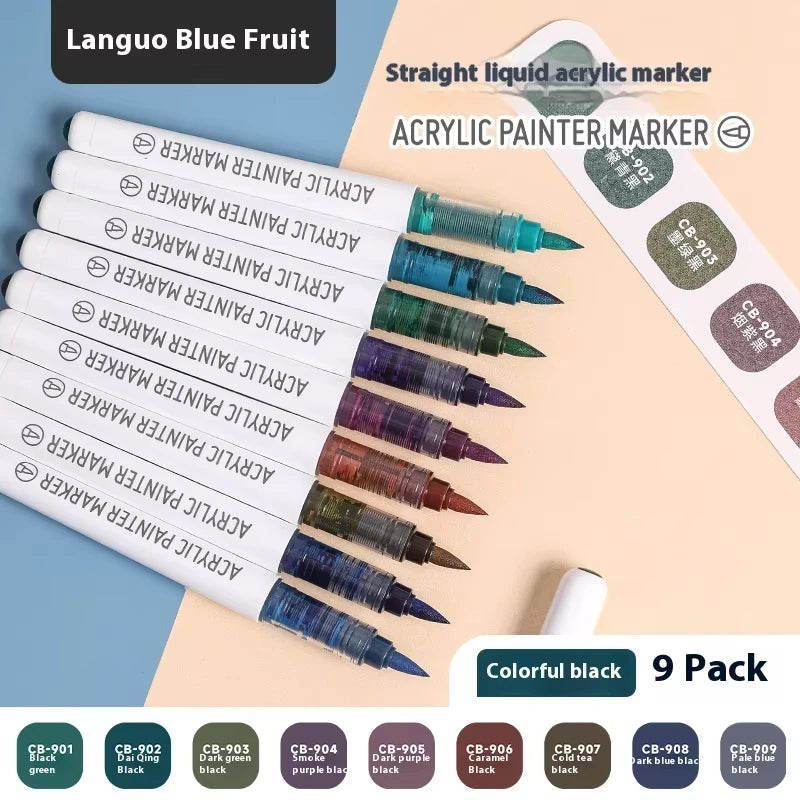 Acrylic Marker Set – Soft Brush Tip Paint Pens in Themed Colors, 9–45 Colors