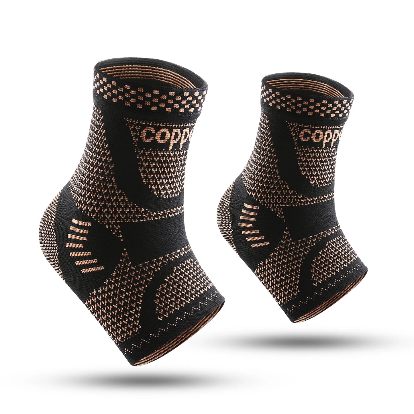 1/2 piece Copper Ankle Brace,Infused Ankle Support Compression Sleeve for Men Women,for Foot Pain,Sprained Ankle,Recovery,sports
