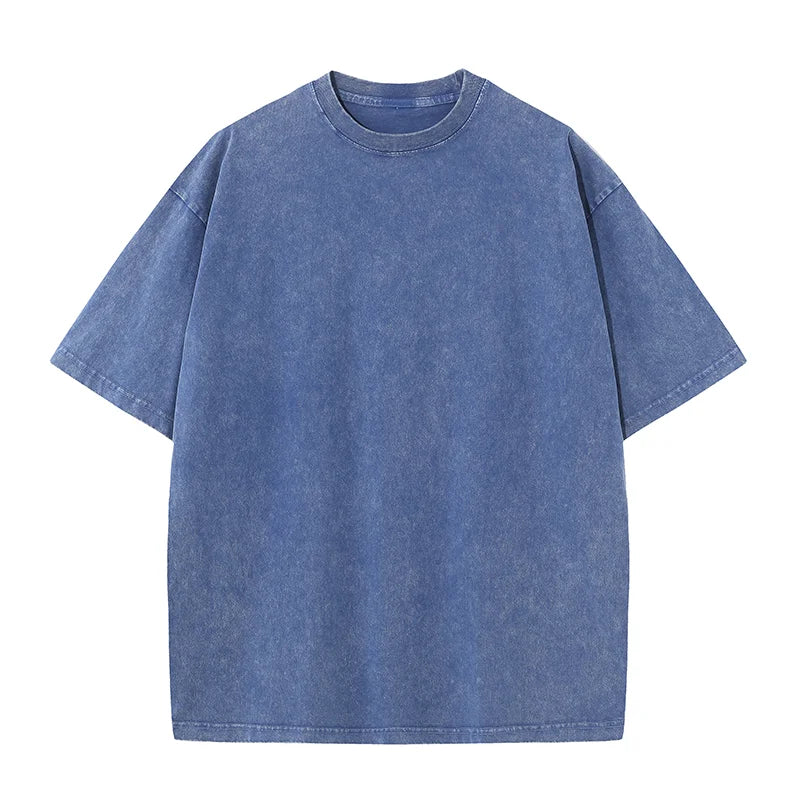100% Cotton T-shirt Custom Logo Street Trend Short Sleeve T-shirt Embroidery Design European American Size Tops Printing Pattern