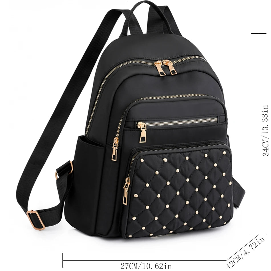 Travel backpack, double-shoulder bag, fashionable travel schoolbag, women's large-capacity multi-purpose bag