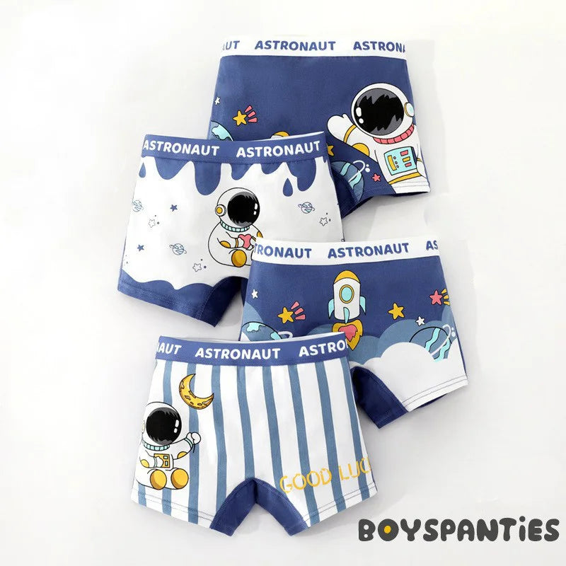 4pcs Children's Underwear for Boys Cotton Cute Dinosaur Shorts Panties Fashion Teenage Breathable Soft Boxers Toddler Underpants