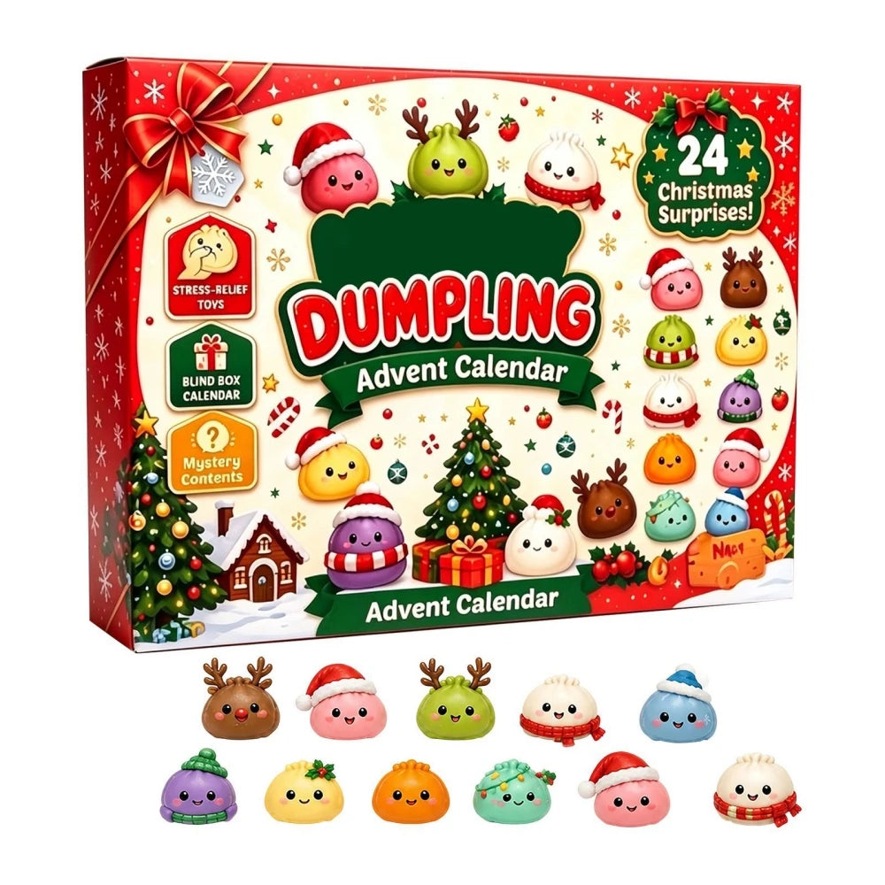 24-Day Christmas Dumpling Advent Calendar – Countdown Ornaments Gift Set