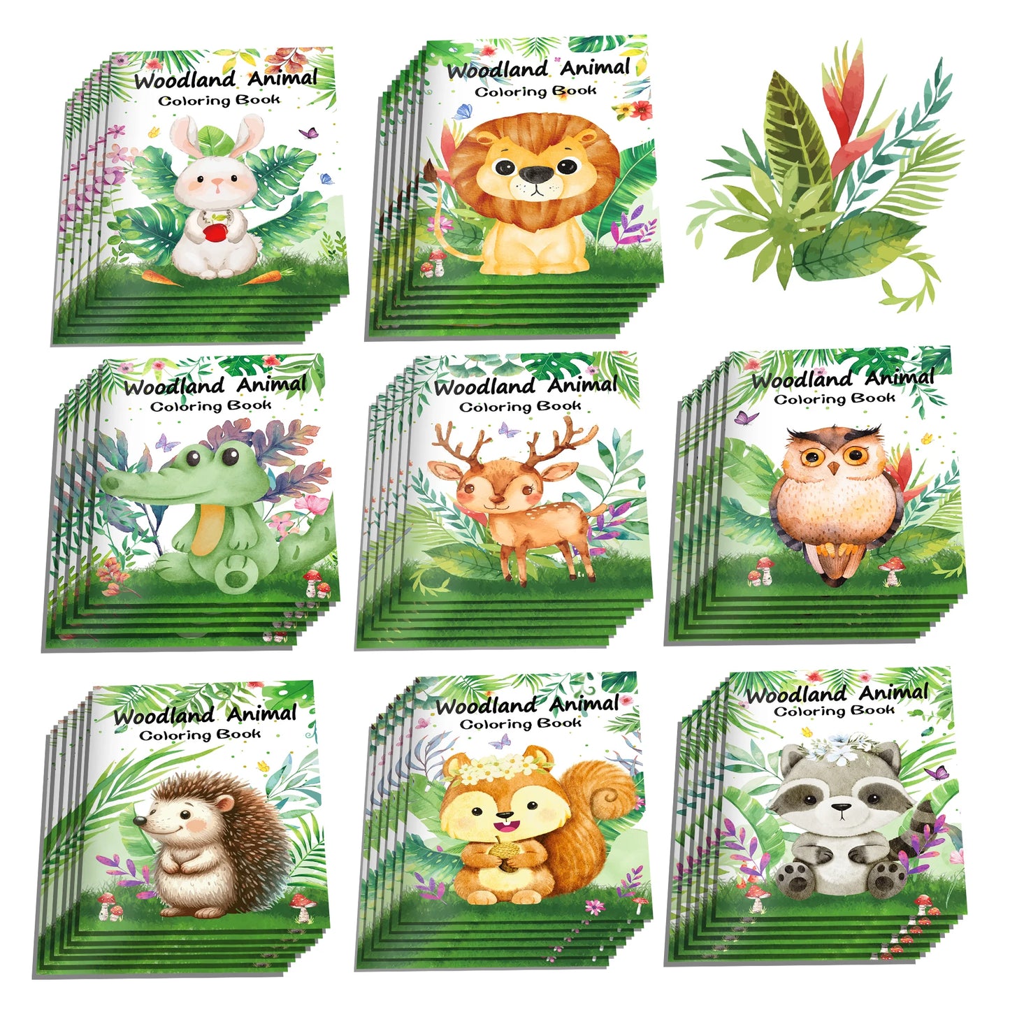 16pcs Cartoon Jungle Animals Graffiti Painting Book Kids Coloring Picture Books Kids Birthday Party Gifts Drawing Notebook