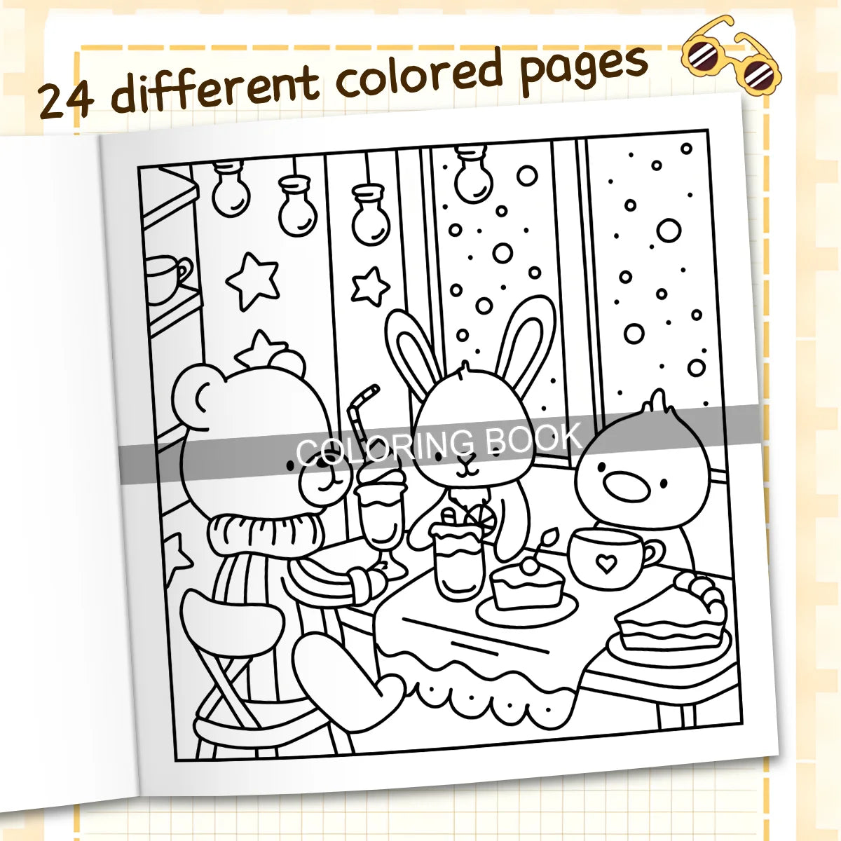 CHIRSTMAS HOLIDAY Coloring Book for Adults Featuring Cartoon Bold-easy Patterns for Relaxation Kids DIY Painting Drawing Books