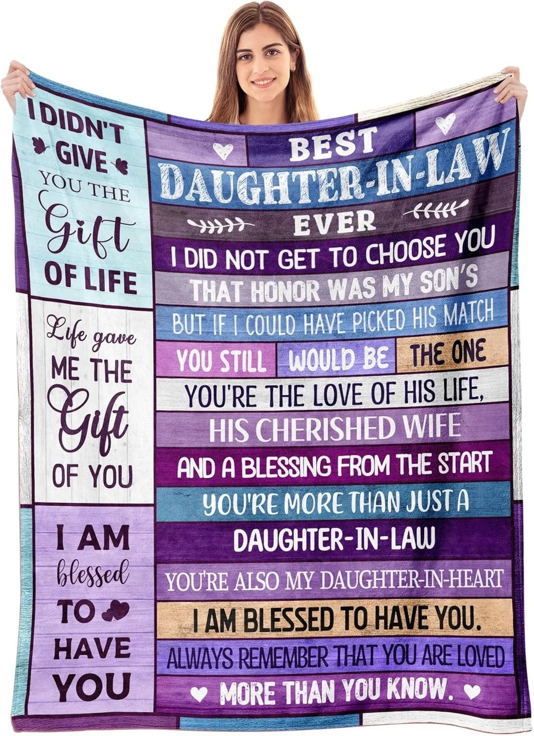 1PC Gift To Mom Thin Blanket for Anniversary Birthday Mothers Day Fathers day for Mom Dad Wife Sister Grandma Abuela Soft Throw