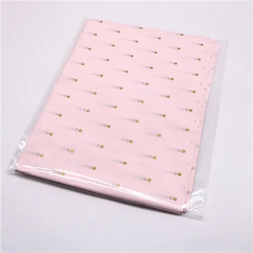 10pcs Gold Tissue Paper DIY Gift Wrapping Paper  Handmade Craft  Leopard Star Pattern  Floral Packaging Material Arts Supplies