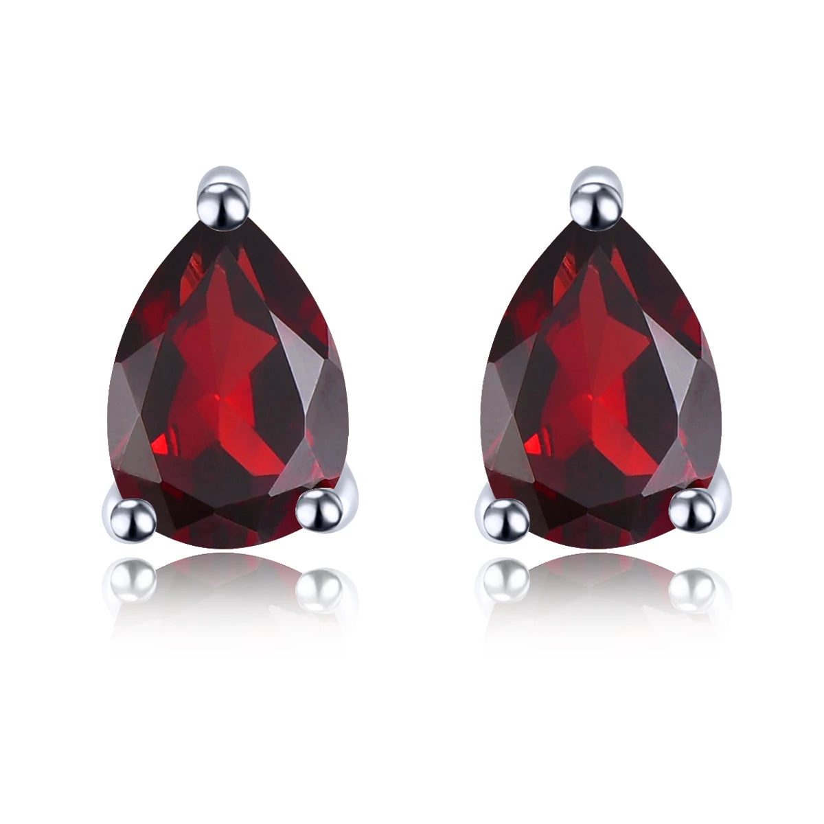 Natural Amethyst Sterling Silver Stud Earring 1.2 Carats Genuine Purple Crystal Classic Simple Design S925 Fine Jewelry