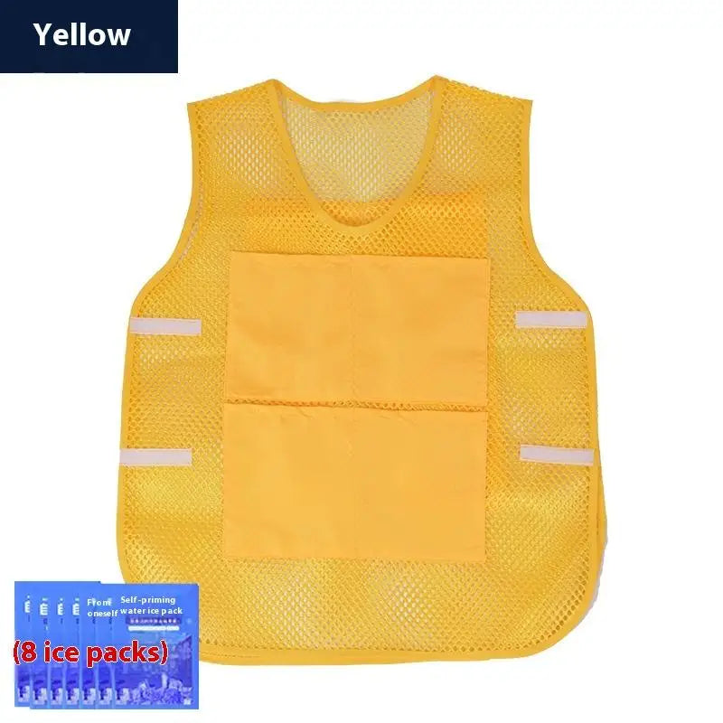 {MAX-66} 1 Pc Summer Cooling Vest Ice Bag Water Cooling Outdoor Workwear Heatstroke Pre Clothing Men Women Universal Normal Size
