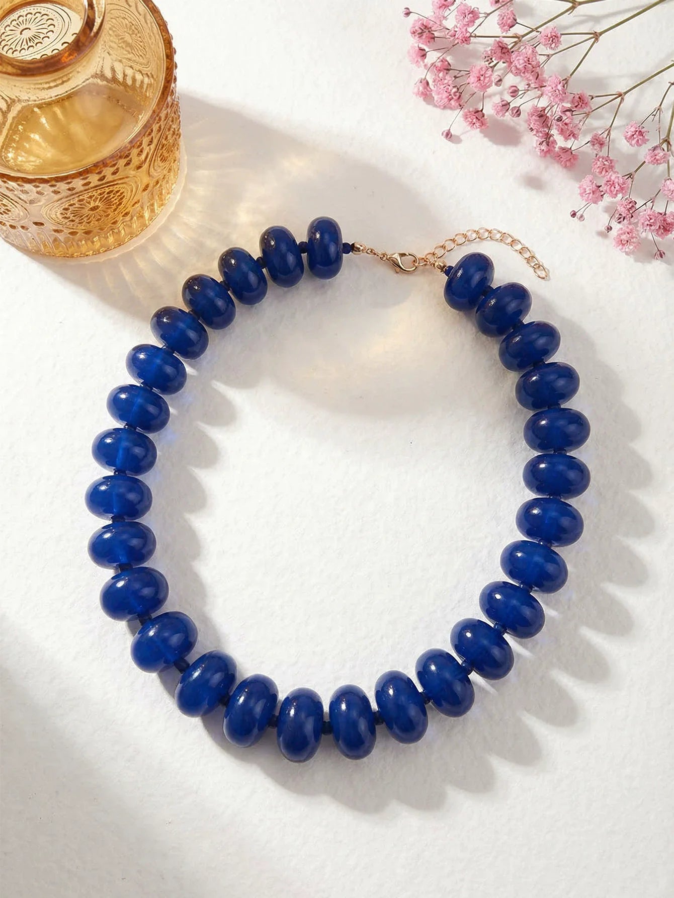 Bohemian Fashion Casual Dopamine Resin Bead Necklace Charms Chunky Jewelry Suitable for Women Daily Vacation Wear