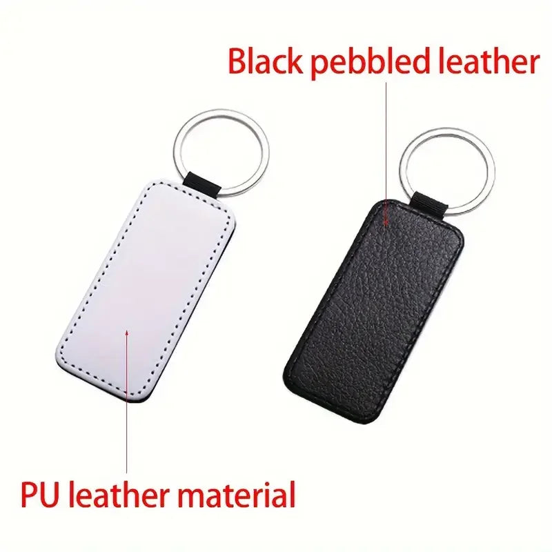 1 Custom Photo Keychain - Personalised PU leather round keyring with sublimation printing, unique personalised gift