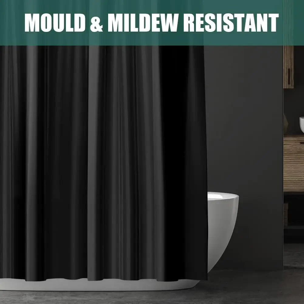 Waterproof Shower Curtain Liner for Bathtub 180x180cm Stall Bathroom Curtain with Magnets Plastic Mold Resistant Shower Curtain