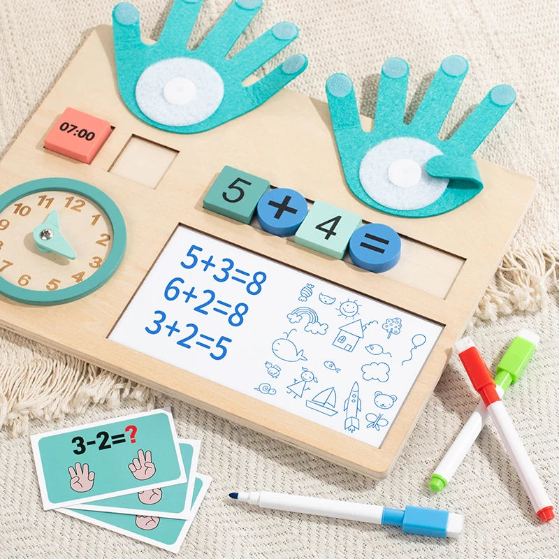 Kids Mathematics Teaching Aids Finger Numbers Counting Stick Palm Math Toy Children Counting Educational Toys Toddlers Intellige