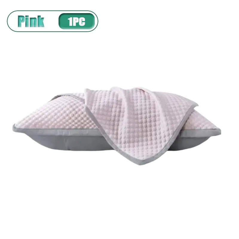 1-4PCS 48x74cm Ice Bean Pillowcase Summer Cooling Solid Color Cool Touch Fabric Washable for Air Conditioning Room