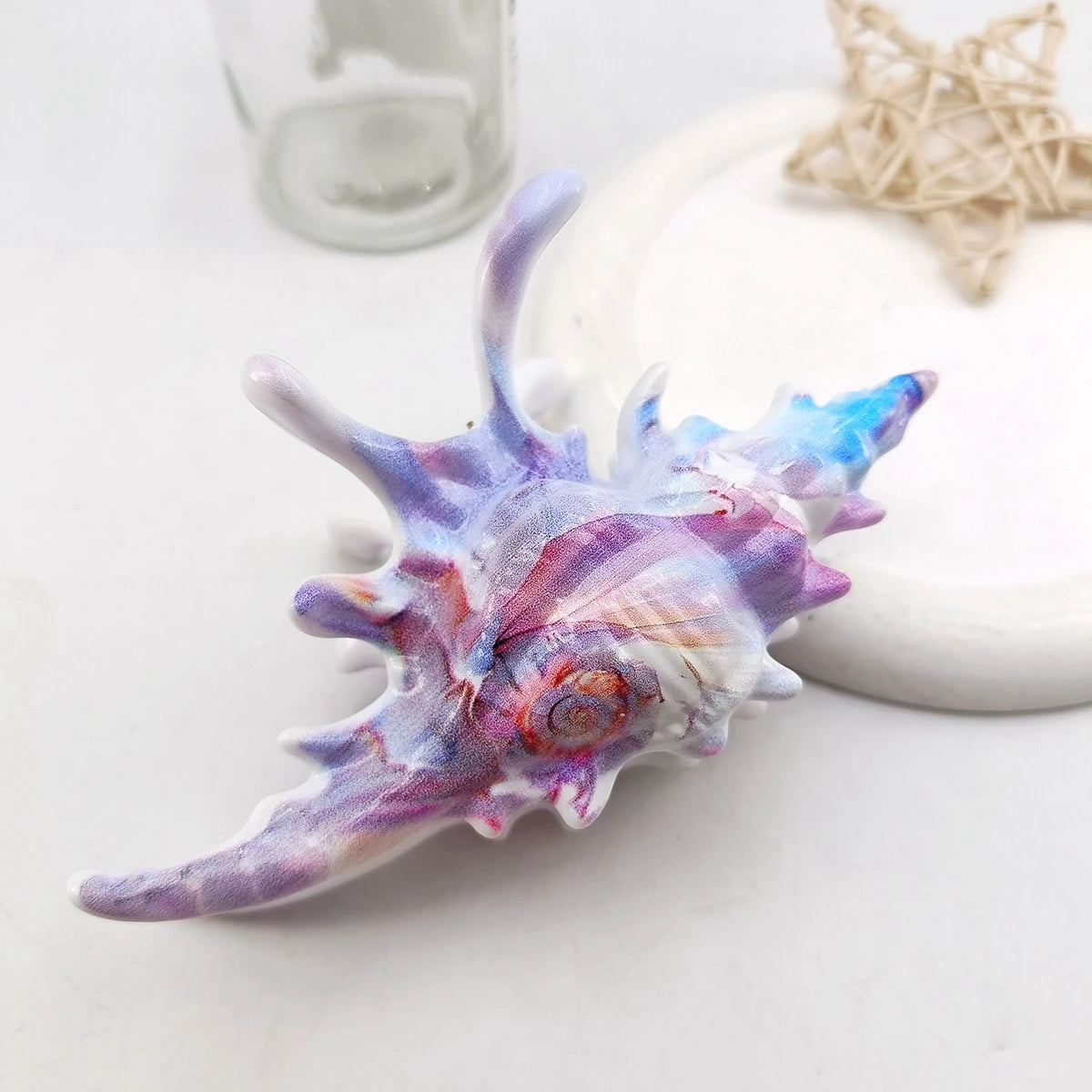 High Quality Plastic Wave Crab Claw Clips conch ocean design Shark Hair Clips Geometry High Ponytail Barrette Hairpin