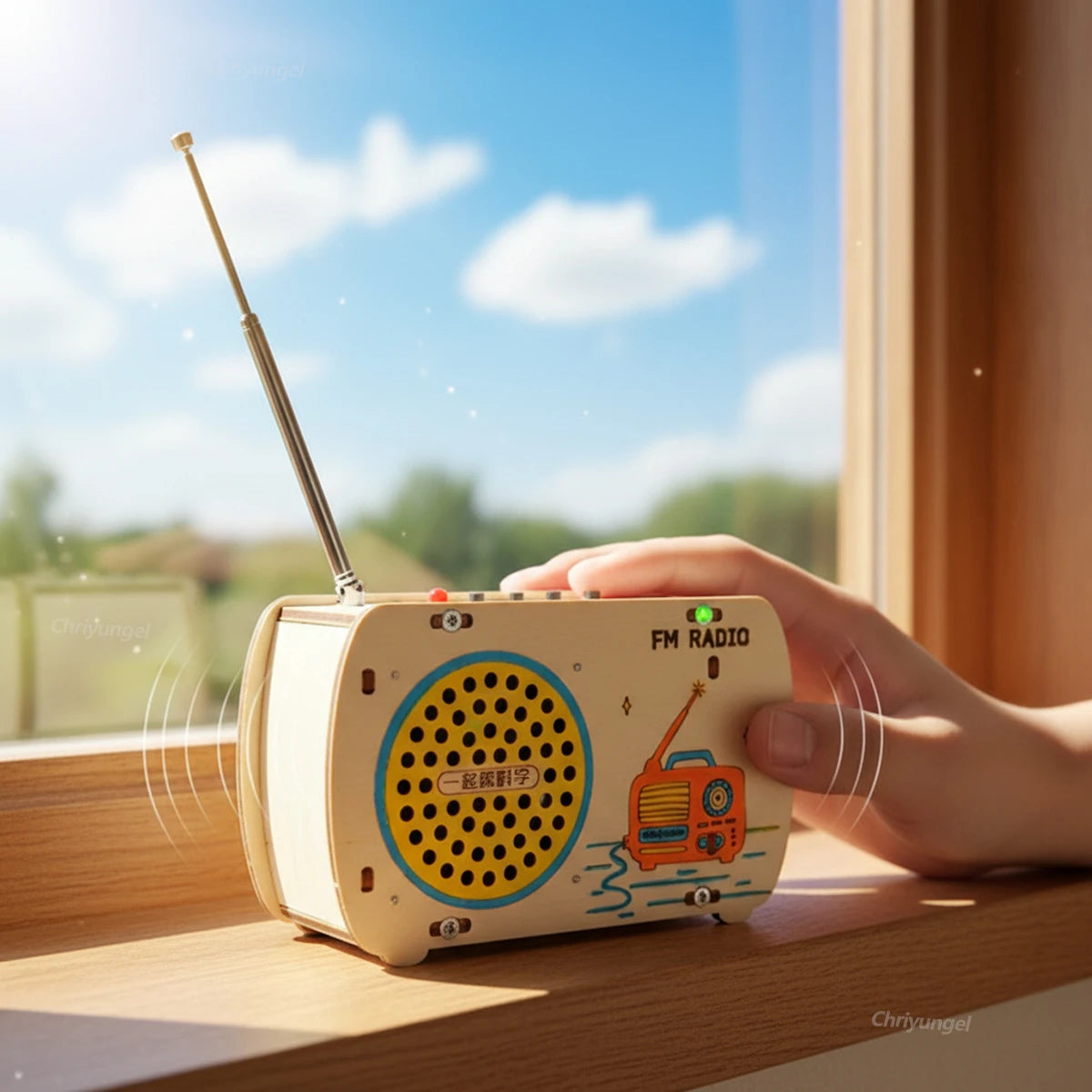 DIY Wooden Radio Kit Retro FM Educational STEM Building Toy Science Experiment Kit 3D Puzzle Craft Birthday Gift for Kids Teens