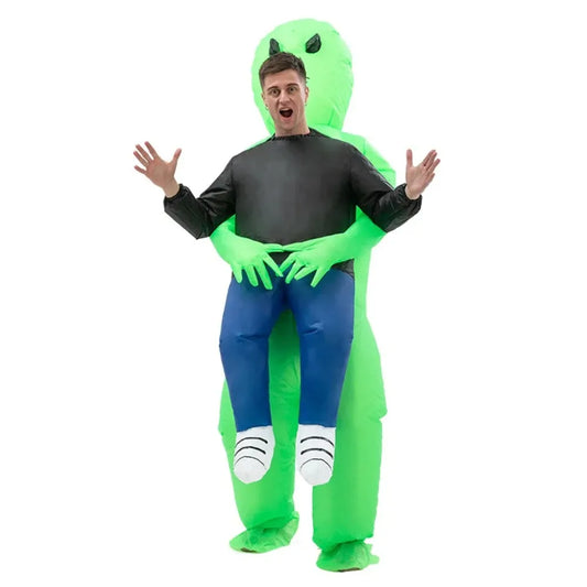 Inflatable Alien Abduction Costume – Funny Blow-Up Suit for Adults & Kids, 120–190 cm