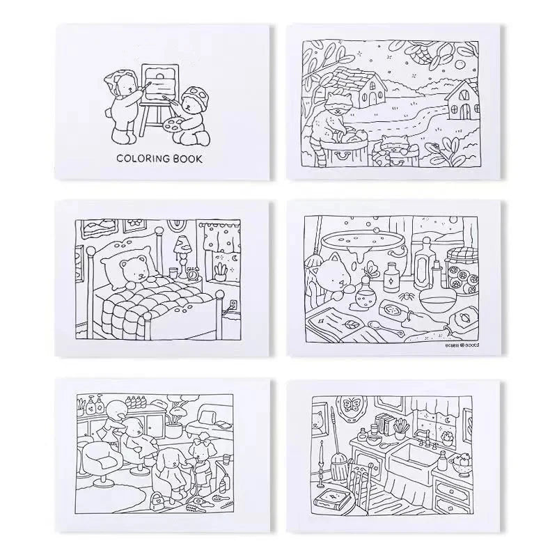 Bobbie Goudg Coloring Book for Adults and Teens Educational Doodle Book Coloring Books Students Stationery Children's Gifts