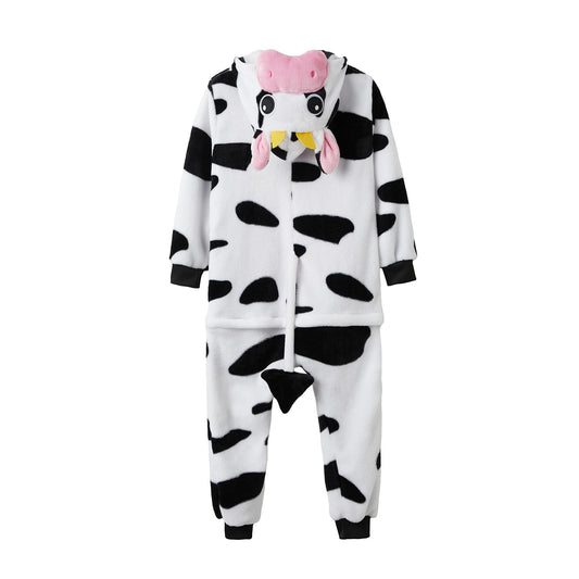Pink Cow Onesies Cartoon Animal Onesie Women Men Girls Boys Pajamas Halloween Funny Party Suits Winter Home Overall Costumes