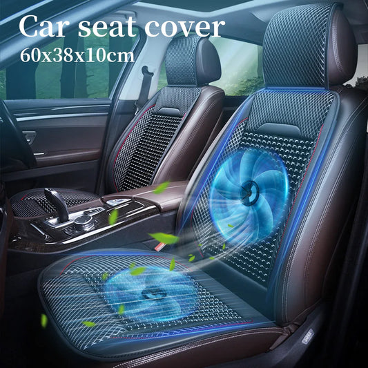 Car Wooden Bead Seat Cushion Singleseat Wood Bead Summer Cool Leather Car Seat Cover Breathable For Universal Car Chair Office