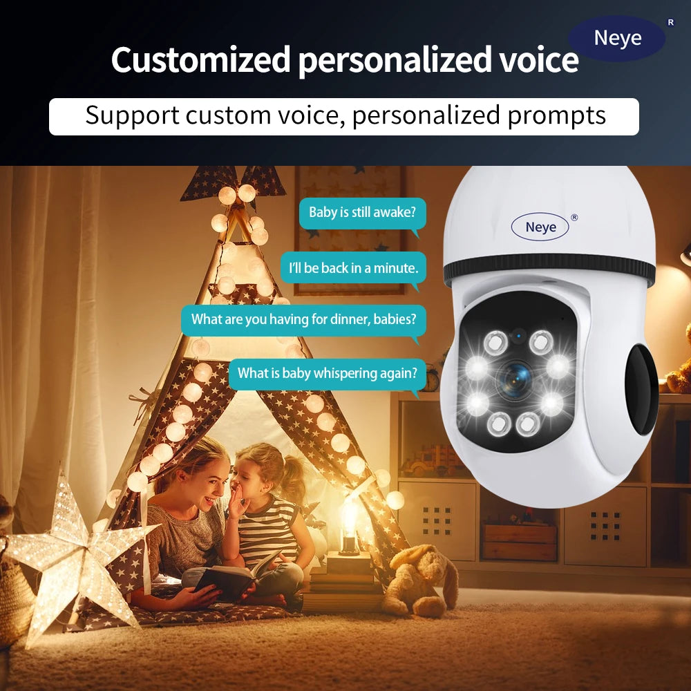 8MP 4K WiFi Home Light Bulb Camera Spotlight E27 Light Bulb Camera 360 degree Panoramic IP Camera Ai Motion Detection Security