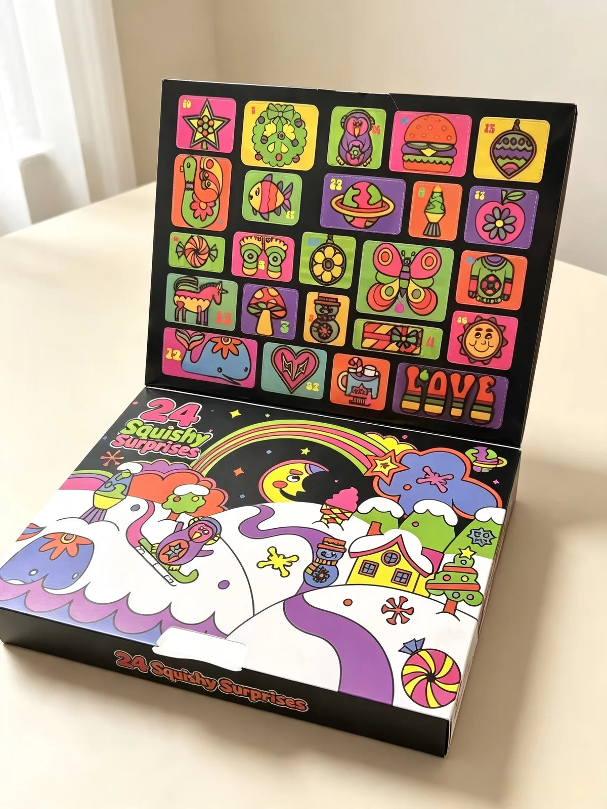 NeeDoh Squishy Fidget Advent Calendar – 24 Stress Relief Surprise Toys
