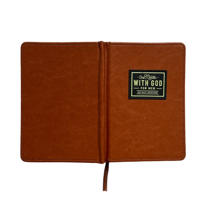 1pcs Men's Daily Devotional Journal, 365 Days of Inspirational Guidance Notebook with Premium Faux Leather Cover, Vintage Hardcover Reflection Planner for Personal Growth, Mindfulness & Spiritual Strength