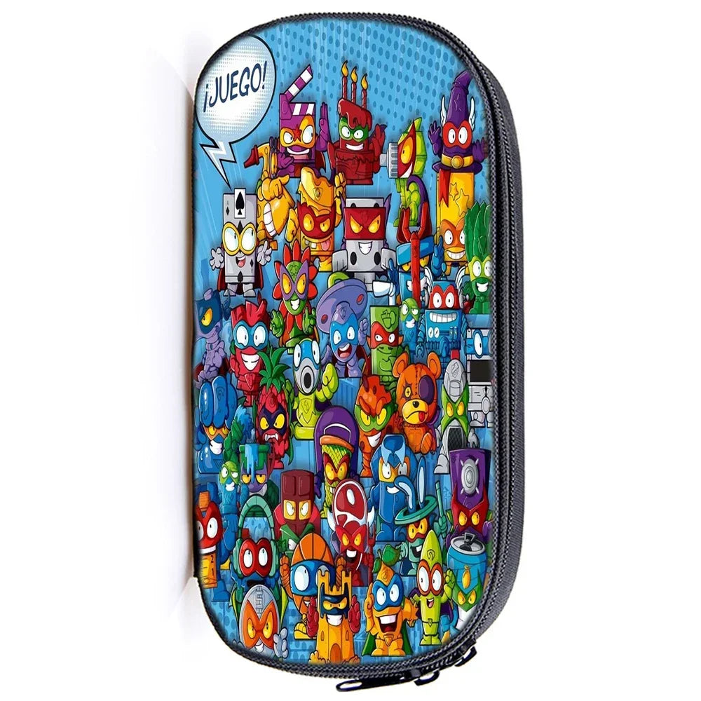 Super Zings Pencil Case Kids Pencil Holder Funny Superzings Printed Pen Bag Students Cute Bag Teens Bag Boy Girl for School