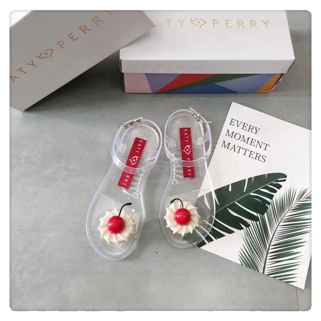 Brand Women Fashion Fruit Summer Sandals Ladies Soft Sole Lemon Jelly Slides Girl Hot Sale Flipflop  SM054