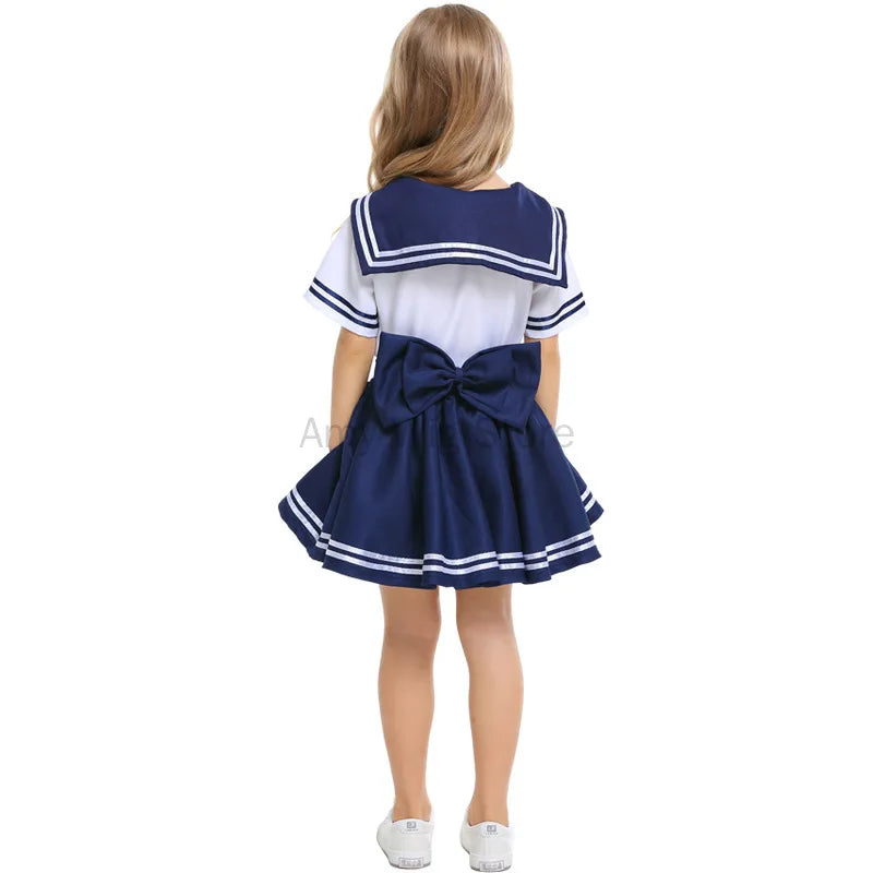 Kids Sailor School Uniform Costume – Japanese Style Set for Girls & Boys, Heights 90–150 cm