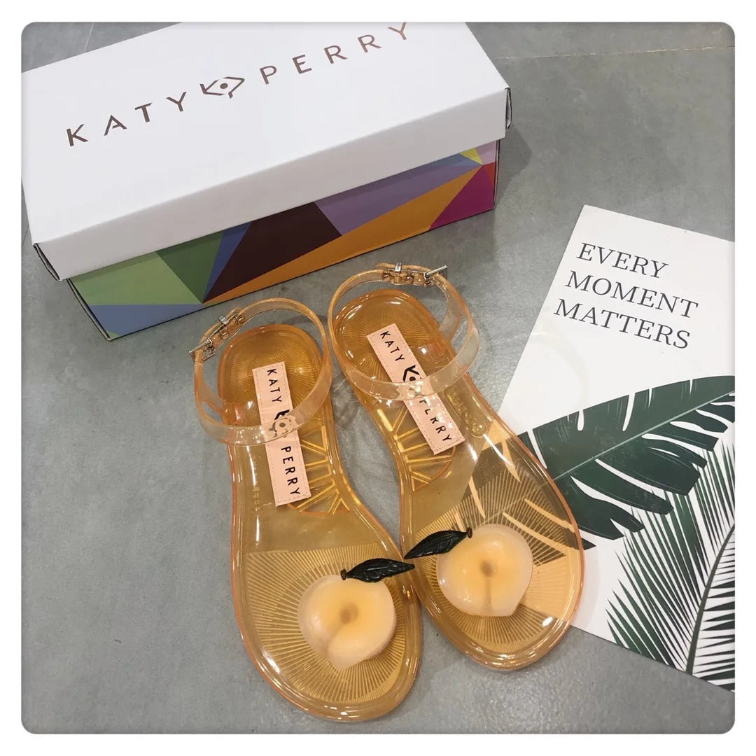 Brand Women Fashion Fruit Summer Sandals Ladies Soft Sole Lemon Jelly Slides Girl Hot Sale Flipflop  SM054