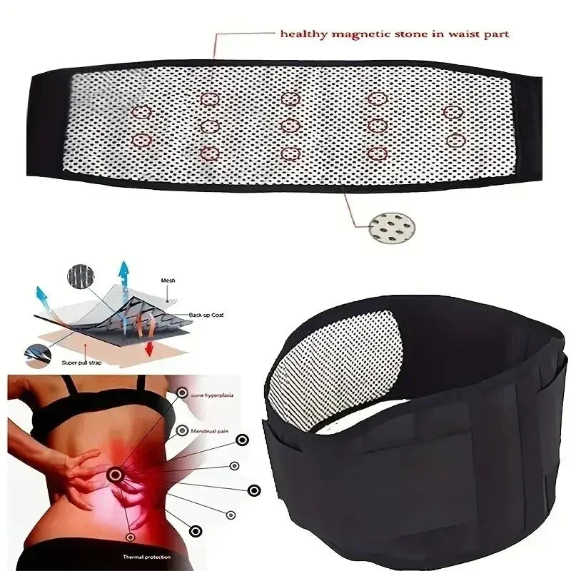 Adjustable Tourmaline Self-heating Magnetic Therapy Waist Belt Lumbar Support Back Waist Support Brace Double Banded aja lumbar