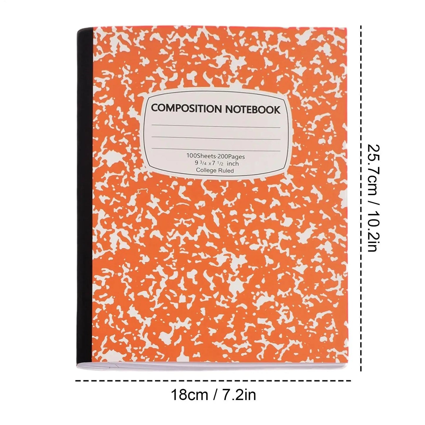 Composition Notebook College Ruled 100 Sheets Abstract Marble Cover Thick Paper 10.2x7.2in Lined Paper Notebook For School