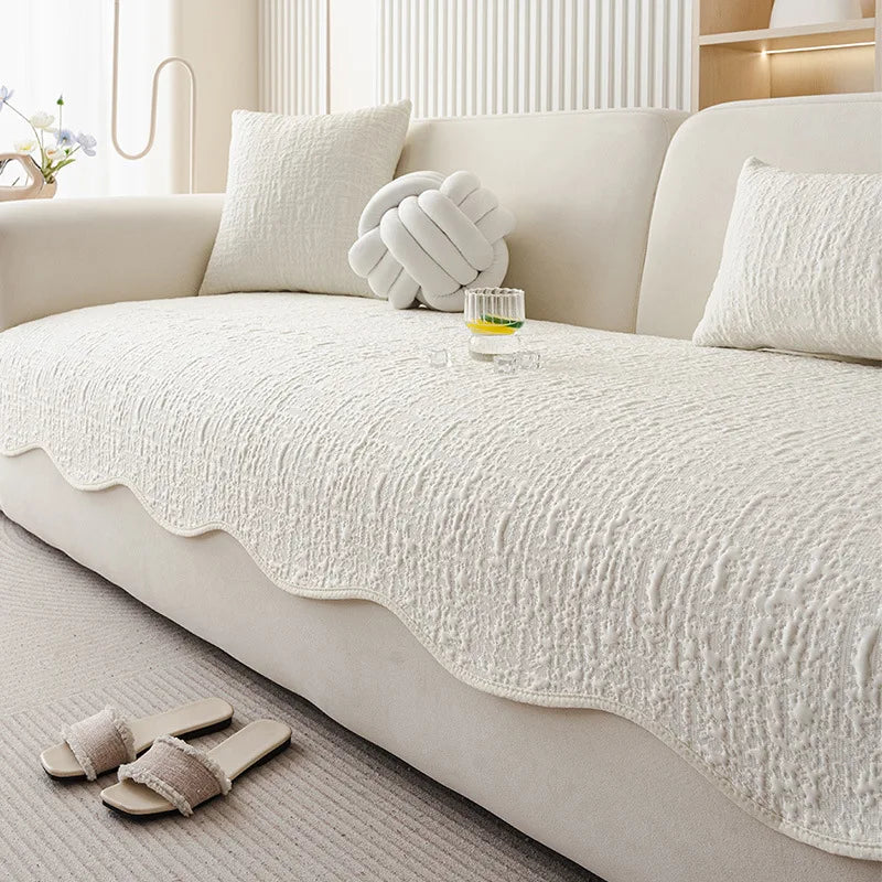 Ice Silk Sofa Pad for Living Room Summer Cooling Sofa Seat Cover Non-slip Breathable Pets Couch Slipcovers