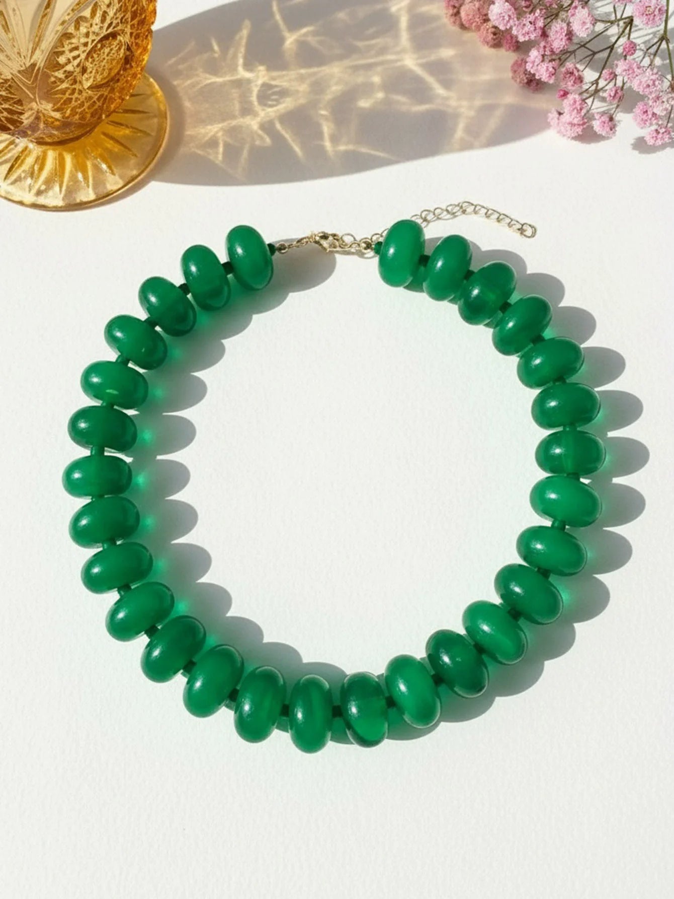 Bohemian Fashion Casual Dopamine Resin Bead Necklace Charms Chunky Jewelry Suitable for Women Daily Vacation Wear