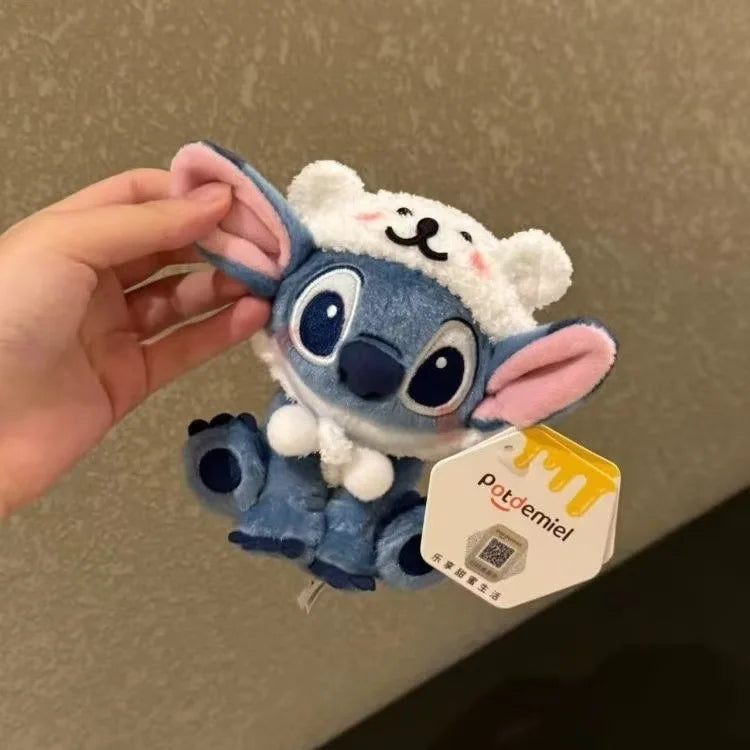 Anime Disney Cross-Dressing Stitch Doll Western Cowboy-Style Knight Hat Stitch Toy Bag Keychain Decor Kids Cute Gift Stitch Doll