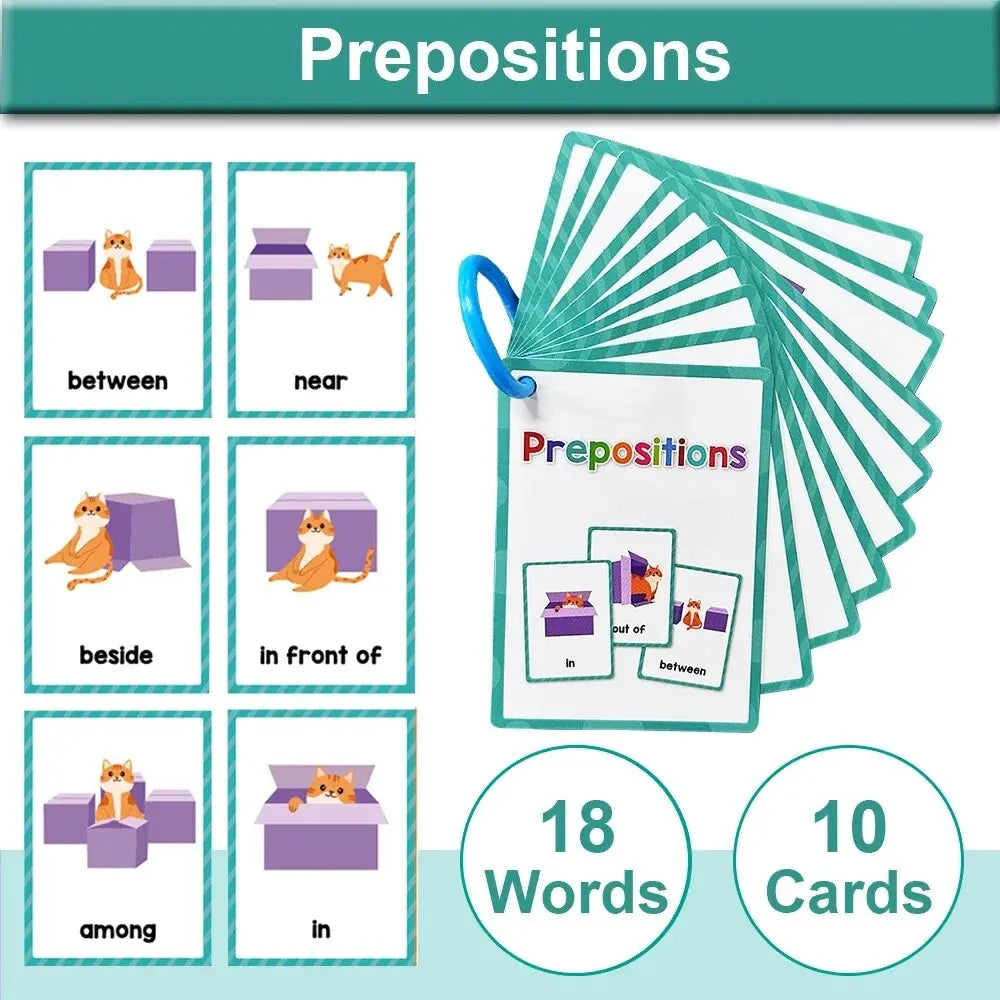 Montessori Kids Learning English Words Cards Kindergarten Teacher Early Education Teaching Aids Vocabulary Classroom Supplies