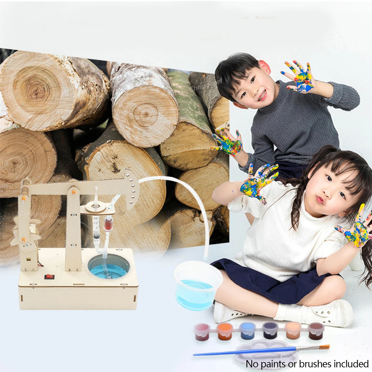 Kids STEM Toys DIY Pumping Unit Model Kit School Water Pump Physics Experiment Educational Building Project Gift