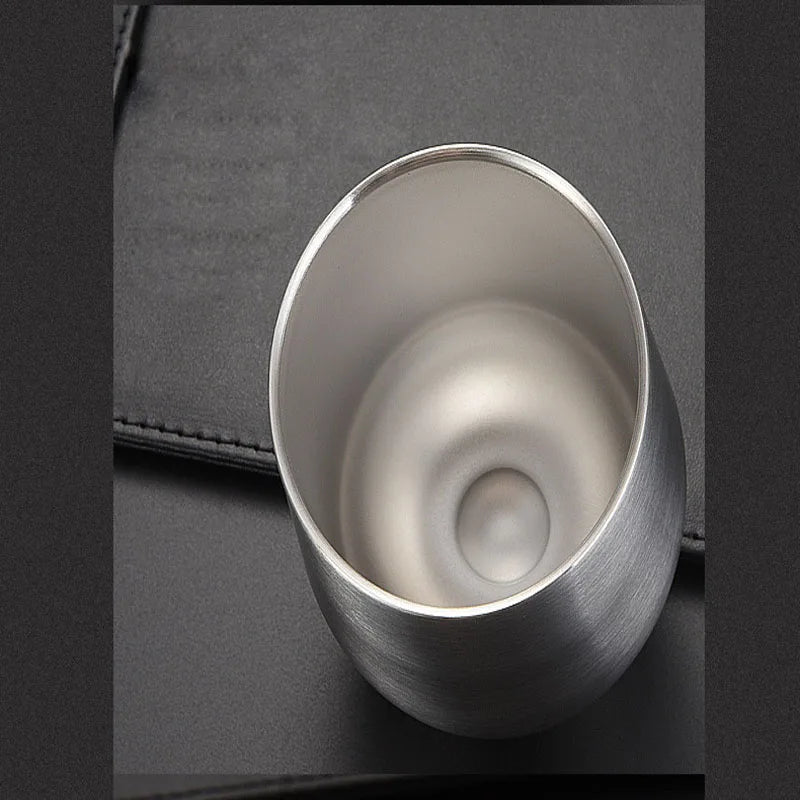 12OZ Wine seal Cover Custom Logo Mug Vacuum Insulated Thermos Garrafa Termica  Egg Shape Coffee Tumbler  Wine Beer  With Lid