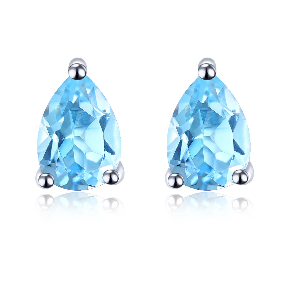 Natural Amethyst Sterling Silver Stud Earring 1.2 Carats Genuine Purple Crystal Classic Simple Design S925 Fine Jewelry