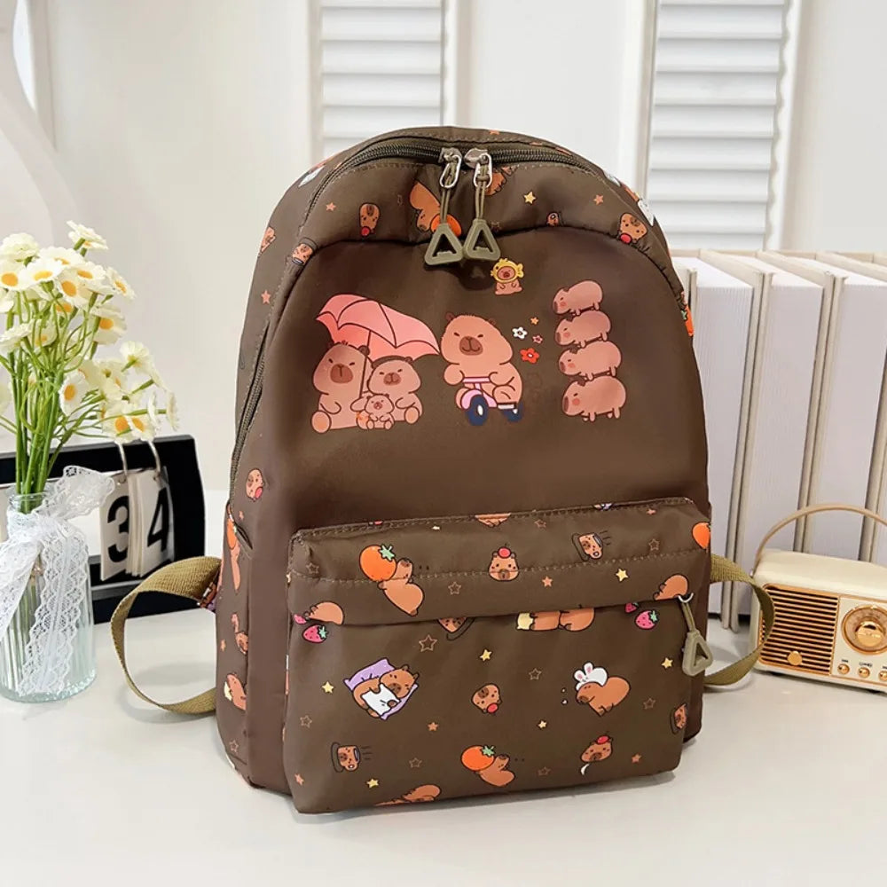 New Nylon Backpack Large Capacity Lightweight Shoulders Bag Alleviate Burden Waterproof Schoolbag Back To School