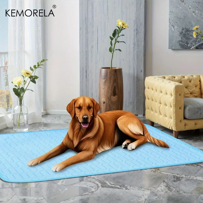 2025 Upgraded Ice-Cool Summer Pet Cooling Mat and Bed Sweat-Absorbent Fabric Available in 4 Sizes for Small Medium and Large Pet