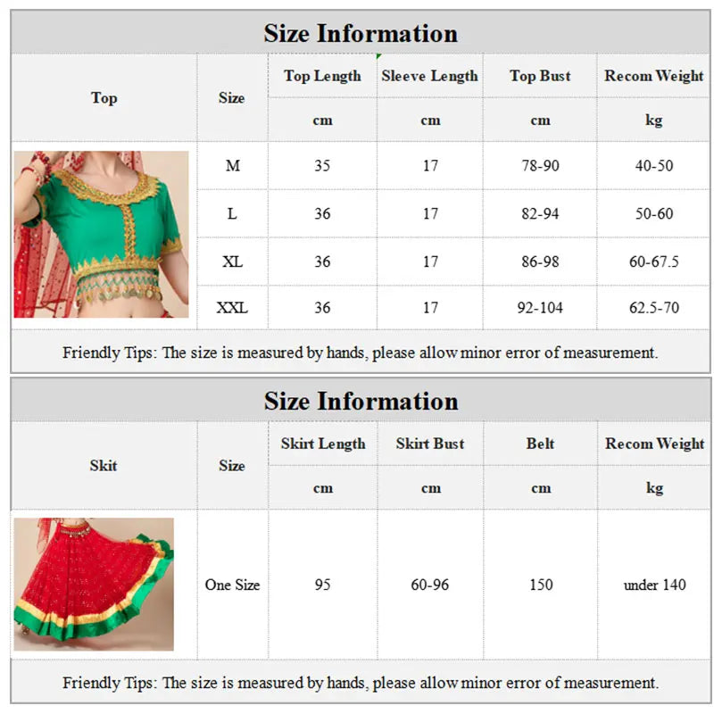 Adult Indian Sari Belly Dance Tops Skirt Costume Uniform Women Arabic Halloween Bollywood Bellydance Rave Party Dress Up Outfit