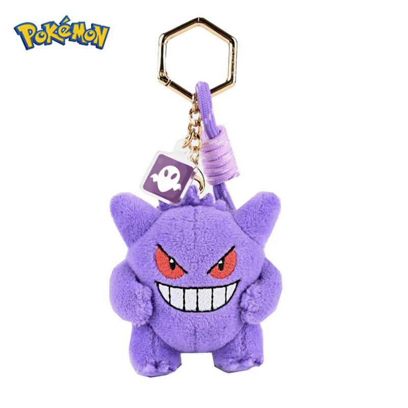 Original Anime Pokemon Kawaii Pikachu Keychain Gengar Mew Jigglypuff Mimikyu Stuffed Toy Cute Plush Keyring Doll Pendant Gift
