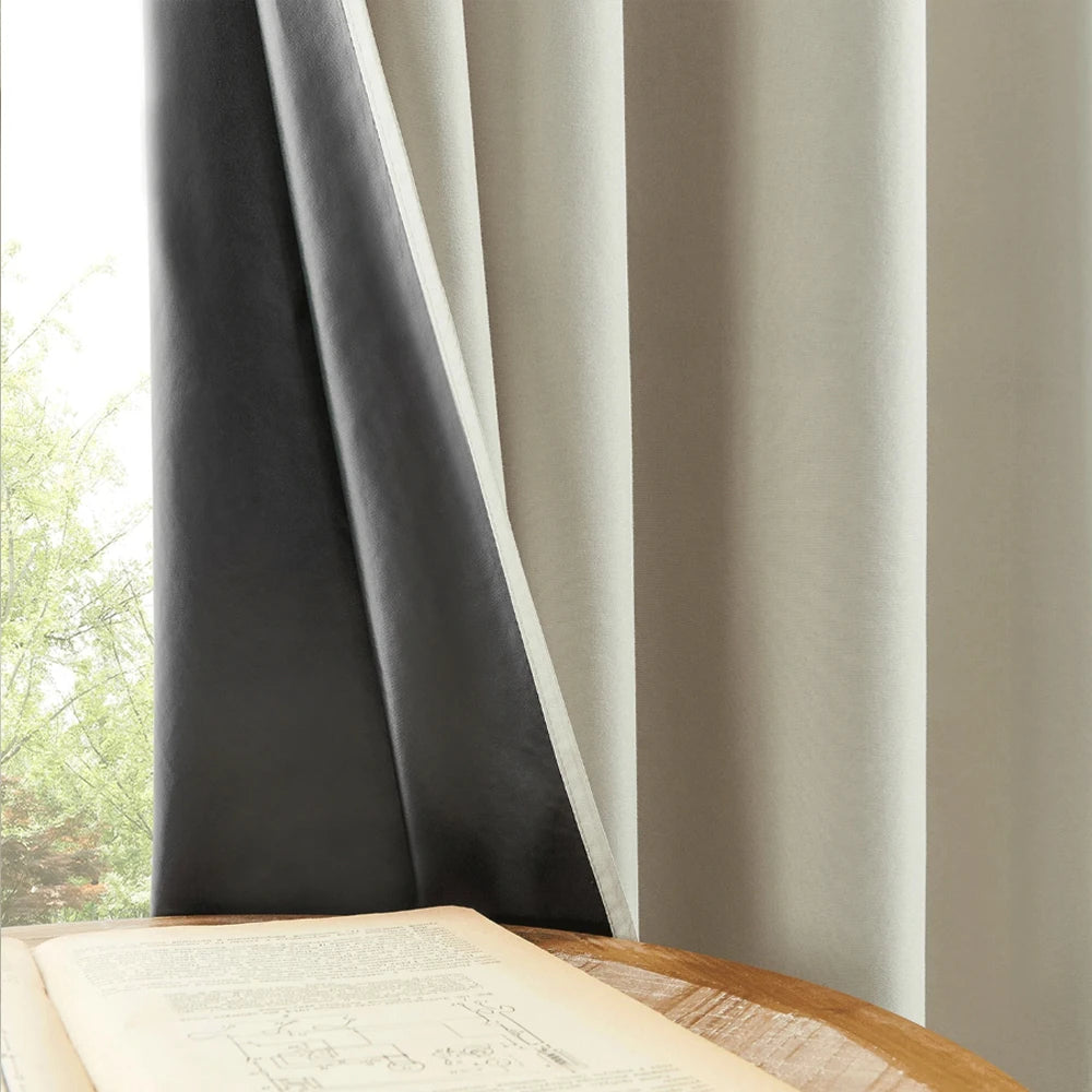 1Pcs Modern Minimalist Blackout Curtain - Heat Insulation, All-Season Universal Drapes for Bedroom  (Rod Pocket) Curtains only