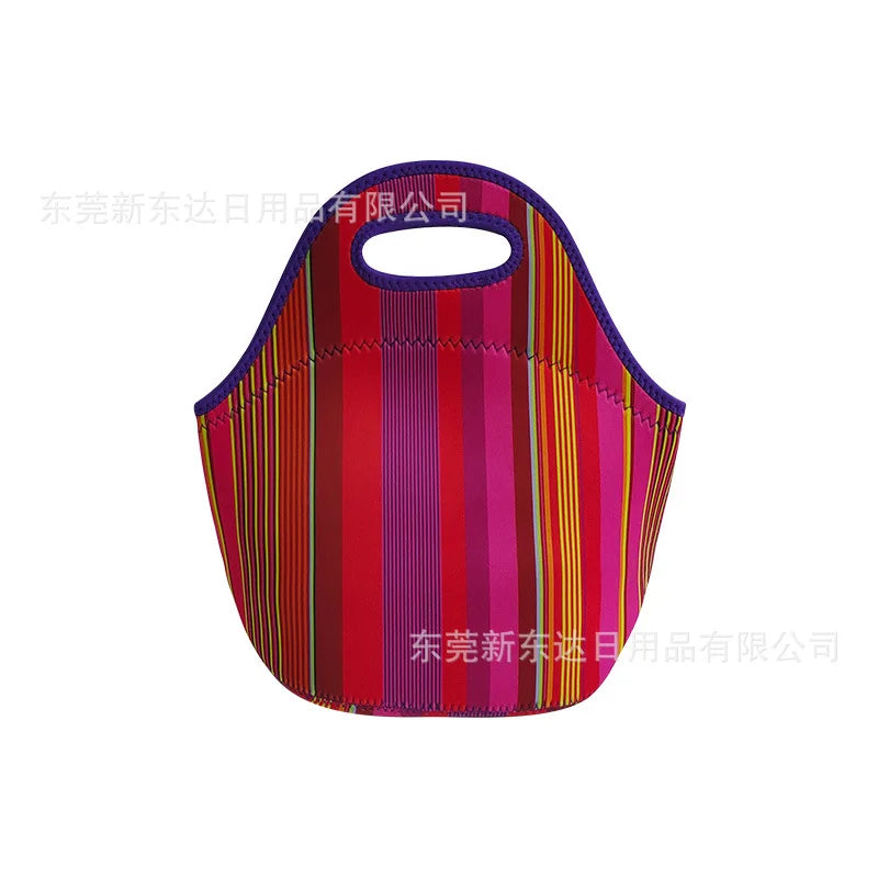 Neoprene Portable Lunch Bag Thermal Insulated Bento Box Tote Cooler Pouch Dinner Container Picnic Kid School Food Storage Bags